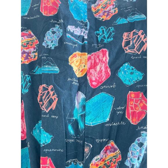 ModCloth Rocks Gemstones Sleeveless Dress Sz XS Geology Pleated Retro Pinup - Picture 8 of 9